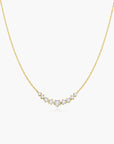 Gold Graduated Pave Arc Necklace