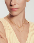 Gold Cluster & Single Station Necklace