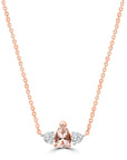 9CT IRISIA MORGANITE & DIAMOND NECKLACE