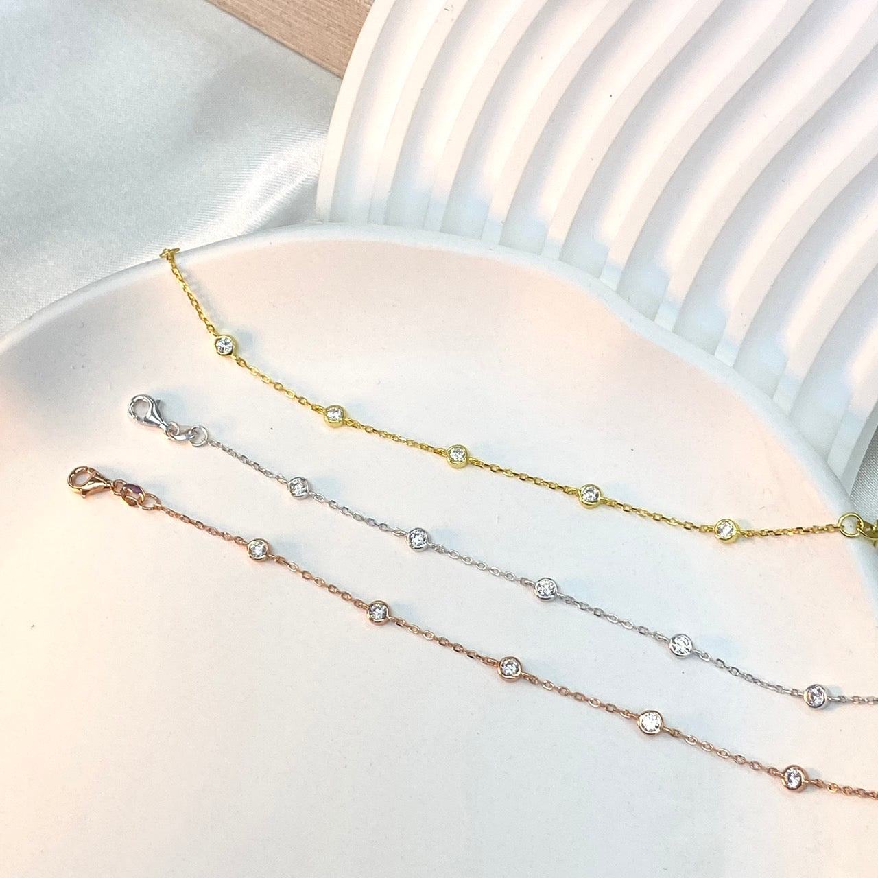 DAPHNE CZ BRACELET  - STERLING SILVER