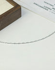 TINY PAPERCLIP LINK BRACELET - STERLING SILVER