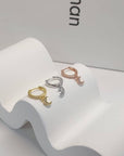 MOON CZ HUGGIES - STERLING SILVER