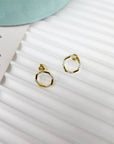 DASHA HEXAGON CZ STUDS- STERLING SILVER