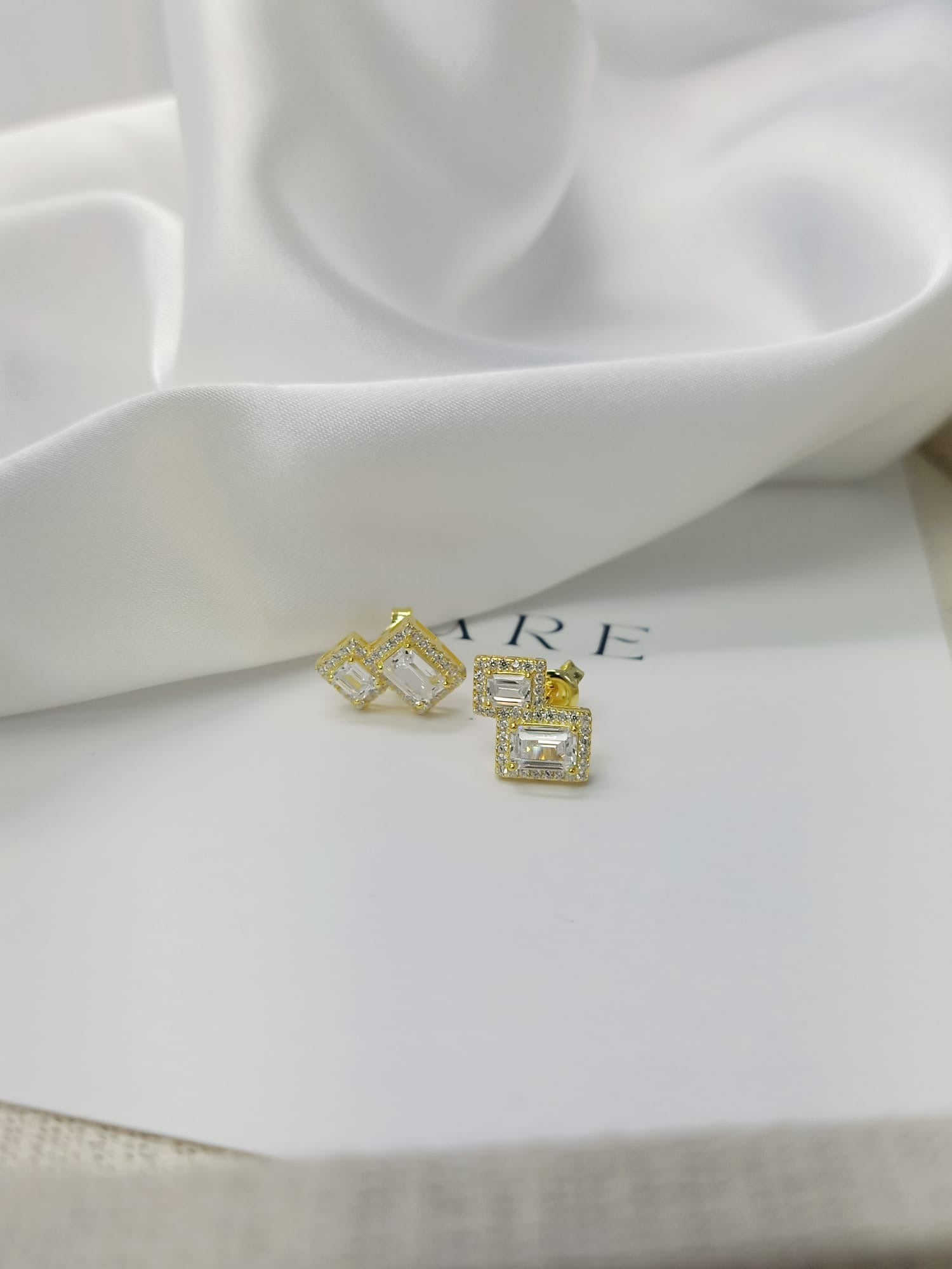 LUXE LAYER STUD EARRINGS - STERLING SILVER