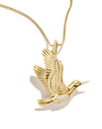 Pendant kingfisher with zirconia