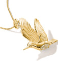 Pendant kingfisher with zirconia