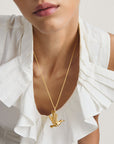 Pendant kingfisher with zirconia
