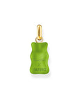 THOMAS SABO Large pendant with green goldbears and zirconia