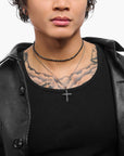 THOMAS SABO Blackened cross pendant with zirconia