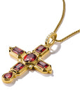 THOMAS SABO Cross Pendant with Red Zirconia Stones