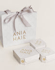 Ania Haie Gold Bold Texture Small Huggie Hoop Earrings