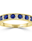 9CT BRITTANIA SAPPHIRE & DIAMOND RING