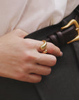 Ania Haie Gold Sculptural Crossover Ring