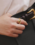 Ania Haie Gold Sculptural Crossover Ring