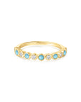 Ania Haie Gold Bezel Lab Created Turquoise Ring