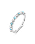 Ania Haie Silver Bezel Lab Created Turquoise Ring
