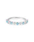 Ania Haie Silver Bezel Lab Created Turquoise Ring