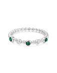 Ania Haie Silver Bezel Malachite Beaded Ring