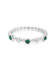 Ania Haie Silver Bezel Malachite Beaded Ring