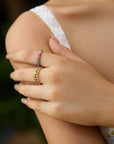 Ania Haie Gold Rainbow Pave Ring