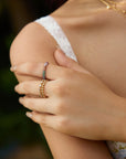 Ania Haie Gold Bezel Cubic Zirconia Zig-Zag Ring