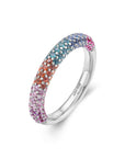 Ania Haie Silver Rainbow Pave Ring