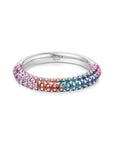 Ania Haie Silver Rainbow Pave Ring