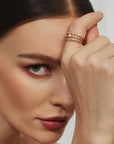 Ania Haie Gold Bezel Cubic Zirconia Zig-Zag Ring