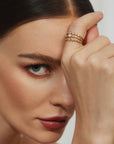 Ania Haie Gold Bezel Cubic Zirconia Zig-Zag Ring