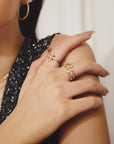 Ania Haie Gold Eight-Pointed Star Signet Ring