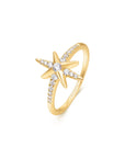 Ania Haie Gold Eight-Pointed Star Signet Ring