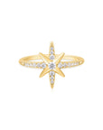 Ania Haie Gold Eight-Pointed Star Signet Ring
