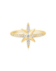 Ania Haie Gold Eight-Pointed Star Signet Ring