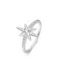 Ania Haie Silver Eight-Pointed Star Signet Ring
