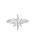 Ania Haie Silver Eight-Pointed Star Signet Ring