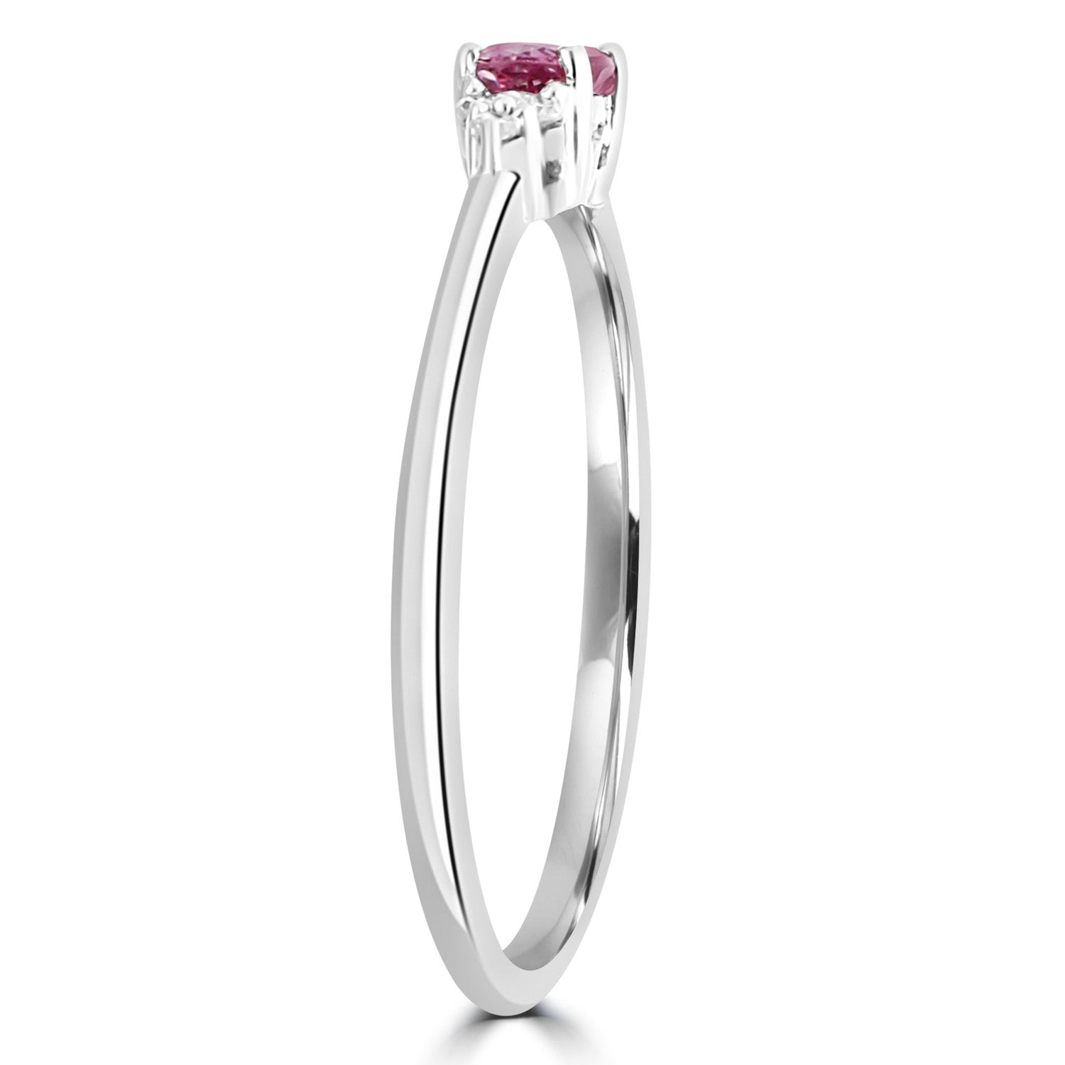 9CT EDITA PINK SAPPHIRE & DIAMOND RING