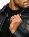 THOMAS SABO Snake Head ring with black stones