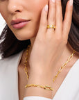 THOMAS SABO Gold Cosmic Talisman Ring with Colourful Stones