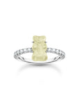 THOMAS SABO Ring with white mini sized goldbears and zirconia