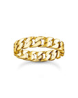 THOMAS SABO Gold-plated chain link rings