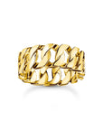 THOMAS SABO Wide gold-plated chain link ring