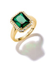 THOMAS SABO Ring with Green Octagon Stone