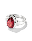 THOMAS SABO Ring with Red Teardrop Zirconia Stone Silver