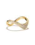 Ring with zirconia in wave shape