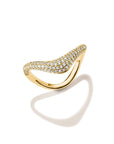Ring with zirconia in wave shape