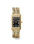 THOMAS SABO Ladies Rectangular Gold Watch with Black Dial