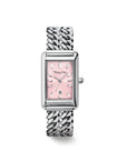 THOMAS SABO Ladies Rectangular Silver Watch with Pink Dial