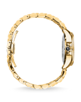 THOMAS SABO Mystic Island Watch with white stones and green malachite gold plated