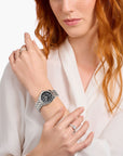 THOMAS SABO Women's Watch Divine Silver with Black Dial and Zirconia Stones