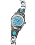 Women's Western-Style Watch with Turquoise, Stainless Steel